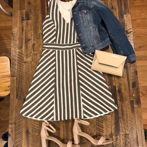 J. Crew stripped A-line dress, size 4